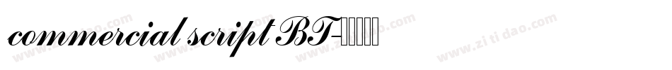 commercial script BT字体转换